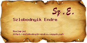 Szlobodnyik Endre névjegykártya